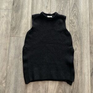 Aritzia WILFRED Black Sleeveless Palmer Wool Sweater